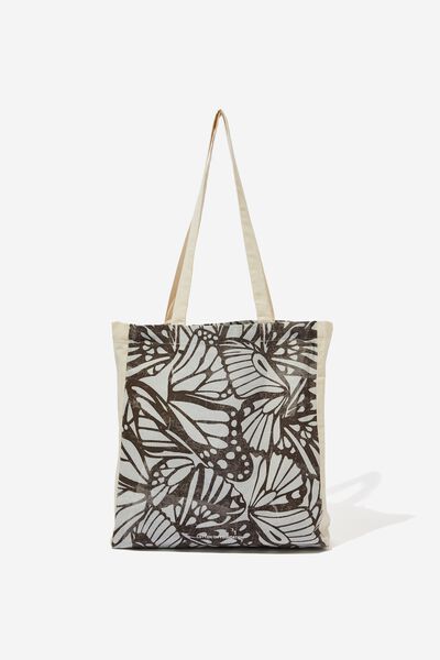 Foundation Factorie Organic Tote Bag, ABSTRACT BUTTERFLY