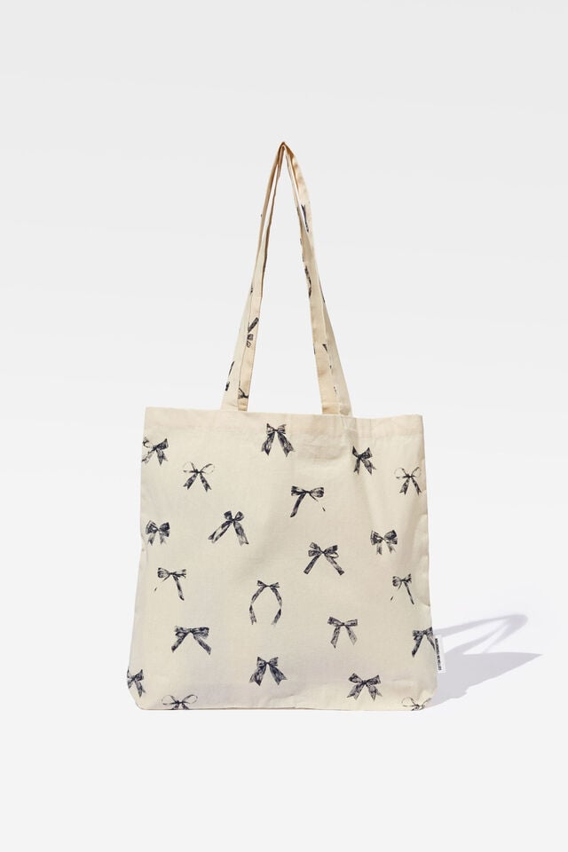 Foundation Adults Tote Bag, NAVY BOWS