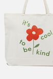 Typo Difference Tote Bag, COOL TO BE KIND - alternate image 1