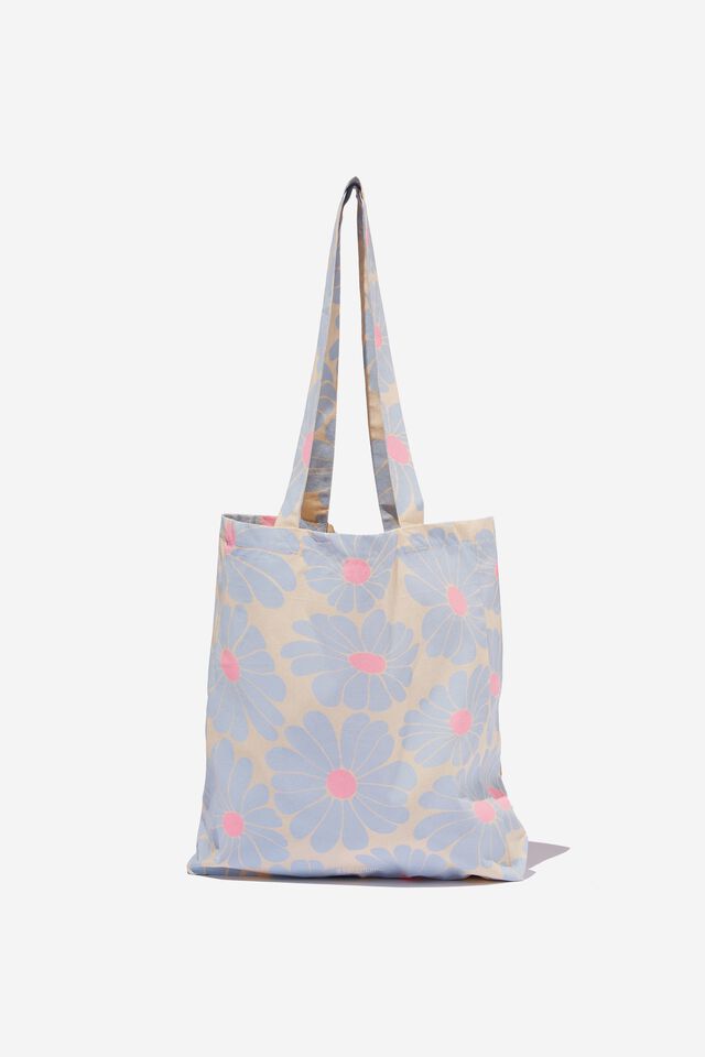 Foundation Adults Organic Tote Bag, CELINE WARPED DAISY