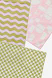 Foundation Adults Fabric Gift Wrap Set, ARCHER GEO ROSE / WILSON WAVE