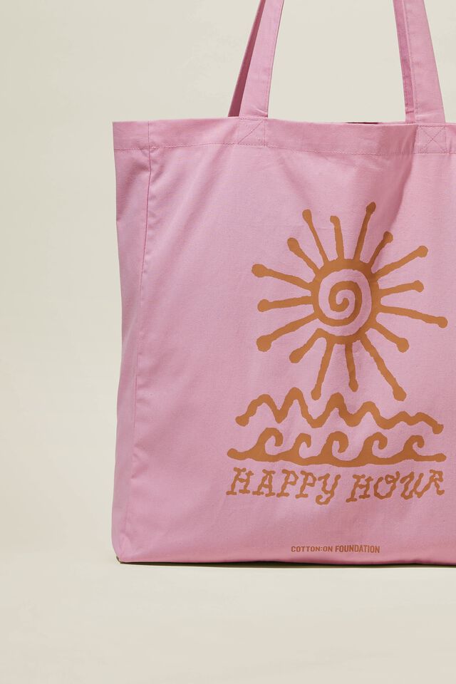 Foundation Adults Recycled Tote Bag, HAPPY HOUR / SWEET LILAC