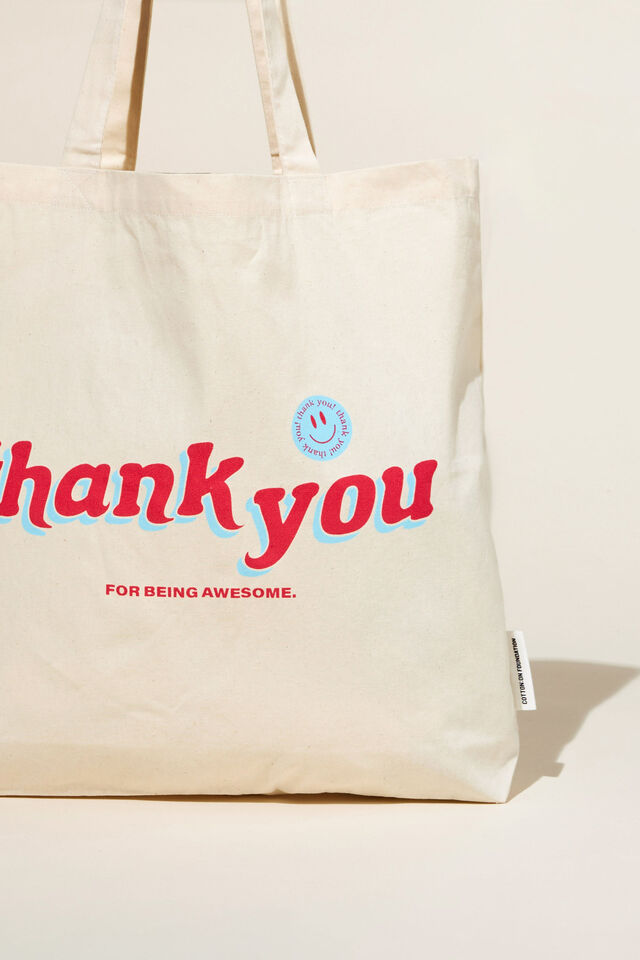 Foundation Adults Tote Bag, THANK YOU/SPRING