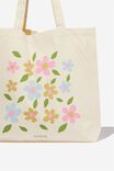 Foundation Adults Organic Tote Bag, BLOOMS - alternate image 3