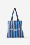 Foundation Mini Tote, THIN STRIPE SHADOW NAVY - example image 1