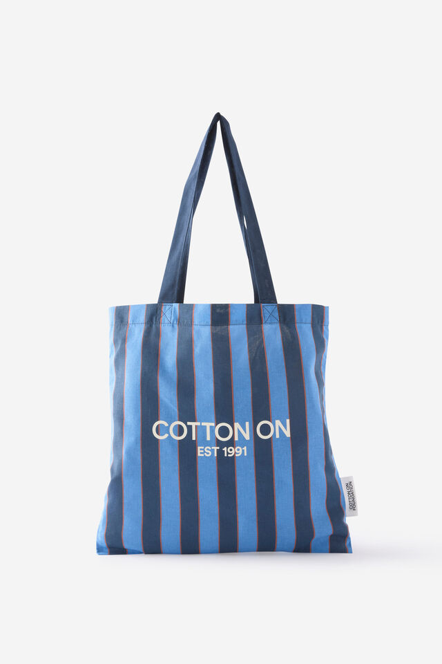 Foundation Mini Tote, THIN STRIPE SHADOW NAVY