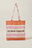 Foundation Adults Recycled Tote Bag, COF FALL GLOW STRIPE - alternate image 3