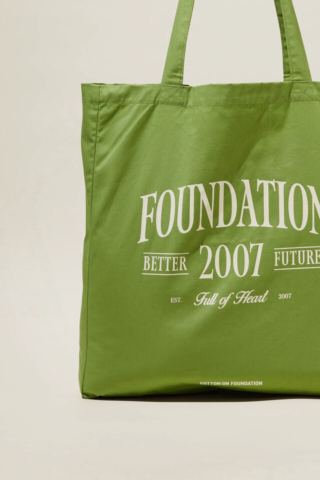 Foundation Adults Recycled Tote Bag, FOUNDATION/SWEET GREEN