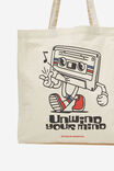 Foundation Typo Recycled Tote Bag, UNWIND YOUR MIND - alternate image 3