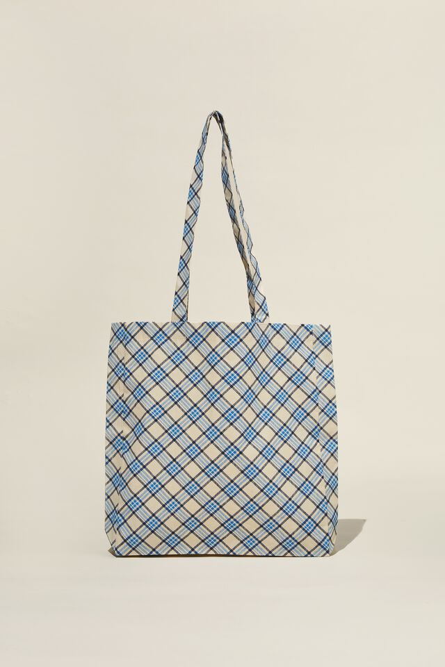 Foundation Adults Organic Tote Bag, GINGHAM
