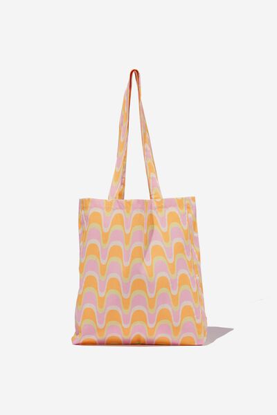 Foundation Adults Organic Tote Bag, ROMMY WAVE