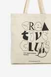 Foundation Typo Recycled Tote Bag, CREATIVE CLUB - alternate image 2