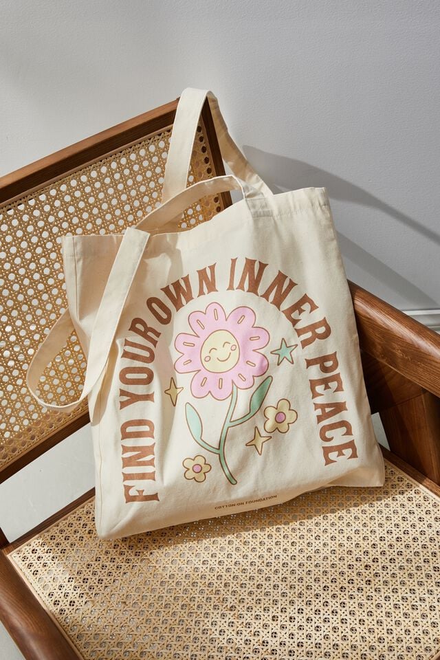 Foundation Body Recycled Tote Bag, INNER PEACE