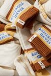 Life Changer X Cotton On Socks, BROWN/MUSTARD - alternate image 1