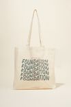 Foundation Adults Recycled Tote Bag, FOUNDATION WARPED - alternate image 3