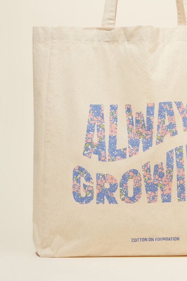 Foundation Body Recycled Tote Bag, ALWAYS GROWING