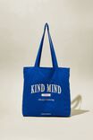 Foundation Adults Recycled Tote Bag, KIND MIND/ELECTRIC BLUE - alternate image 2