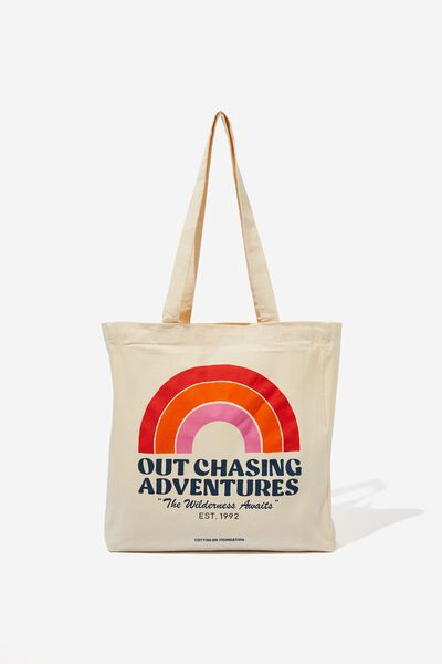 Foundation Kids Recycled Tote Bag, OUT CHASING ADVENTURES
