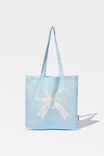 Foundation Adults Tote Bag, SKETCHED BOW / STARLIGHT BLUE - alternate image 1