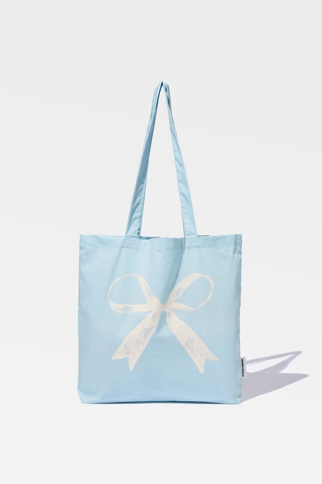 Foundation Adults Tote Bag, SKETCHED BOW / STARLIGHT BLUE