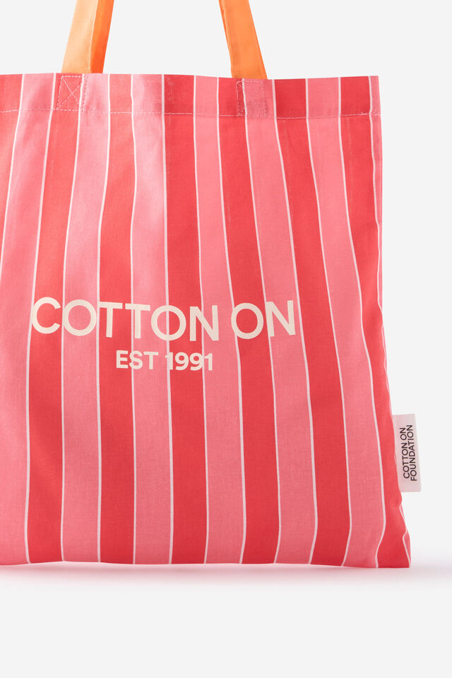 Foundation Mini Tote, THIN STRIPE TOMATO
