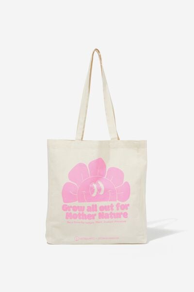 Foundation Typo Recycled Tote Bag, ONE TREE GROW ALL OUT