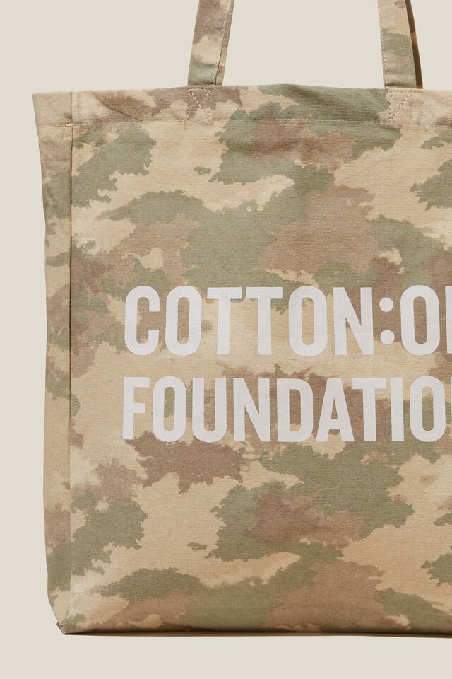 Foundation Adults Recycled Tote Bag, WASHED CAMO