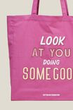 Foundation Adults Recycled Tote Bag, LOOK AT YOU PINK - alternate image 3