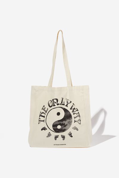 Foundation Adults Organic Tote Bag, THE ONLY WAY