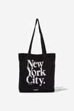 Foundation Adults Organic Tote Bag, BLACK NEW YORK CITY - alternate image 2