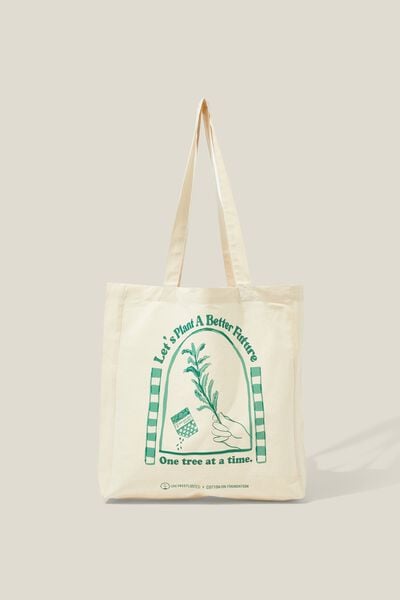 Foundation Adults Recycled Tote Bag, ONE TREE BETTER FUTURE