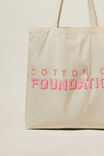 Foundation Body Recycled Tote Bag, LOGO PEACH OMBRE - alternate image 3
