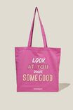 Foundation Adults Recycled Tote Bag, LOOK AT YOU PINK - alternate image 2