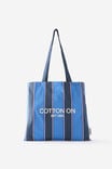 Foundation Tote, BOLD STRIPE NAVY SHADOW - example image 1