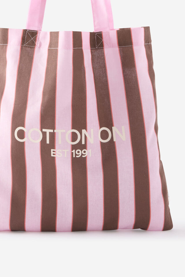 Foundation Mini Tote, THIN STRIPE DARK OAK