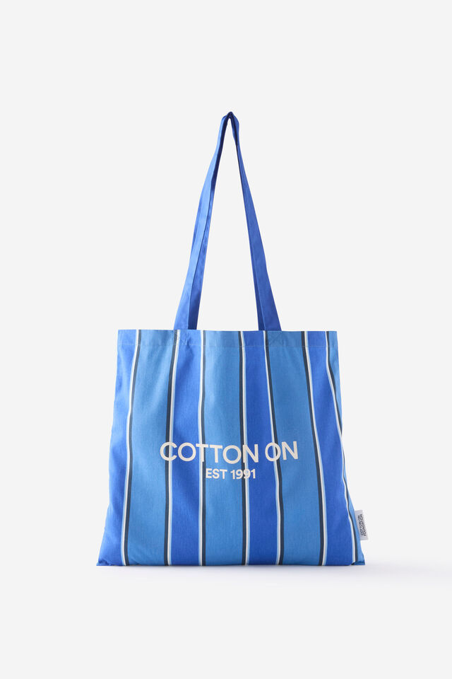 Foundation Tote, BOLD STRIPE SILVER LAKE