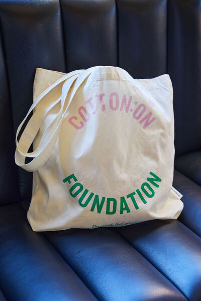 Foundation Body Tote Bag, COF LOGO LILAC & GREEN