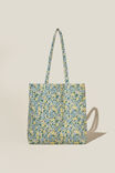Foundation Kids Recycled Tote Bag, BLUE & YELLOW FLORAL - alternate image 2