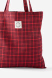 Foundation Mini Tote, ARIA CHECK DEEP RED - example image 1