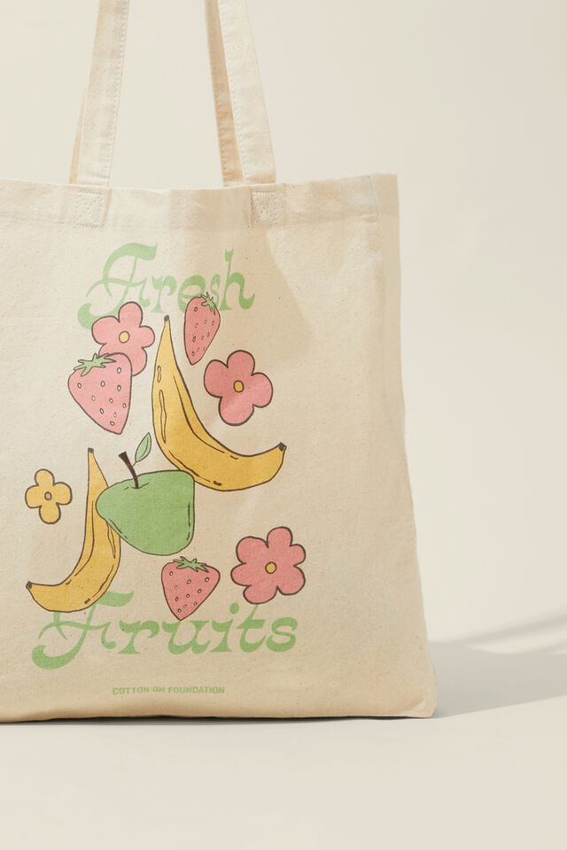 Foundation Body Recycled Tote Bag, FRESH FRUITS
