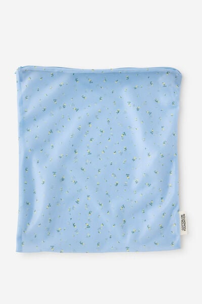 Foundation Body Wash Bag, BLUE FLORAL DITSY