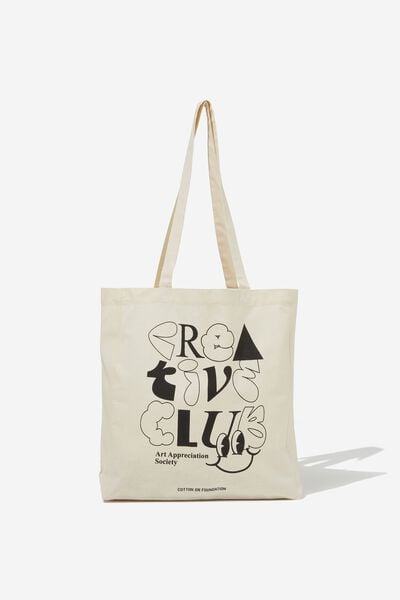 Foundation Typo Recycled Tote Bag, CREATIVE CLUB