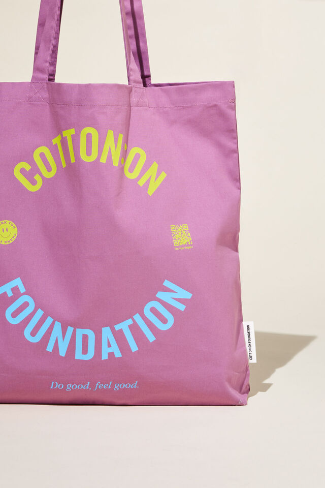 Foundation Adults Tote Bag, COF LOGO/PURPLE