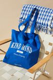 Foundation Adults Recycled Tote Bag, KIND MIND/ELECTRIC BLUE - alternate image 1