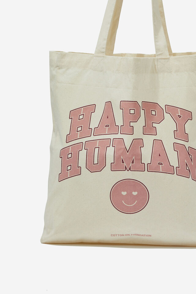 Foundation Kids Recycled Tote Bag, HAPPY HUMAN