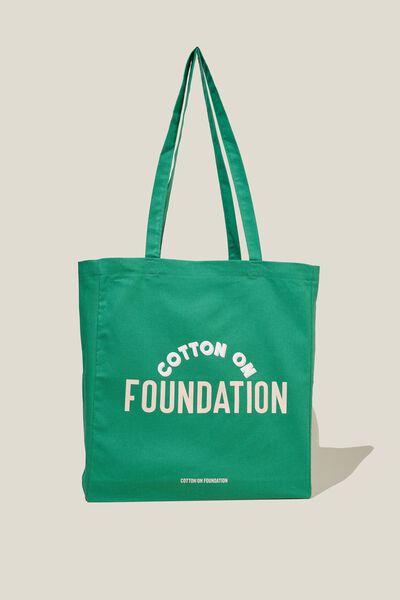 Foundation Adults Recycled Tote Bag, COF JADE GREEN