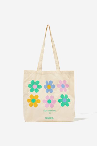 Foundation Body Organic Tote Bag, HAVE A NICE DAY