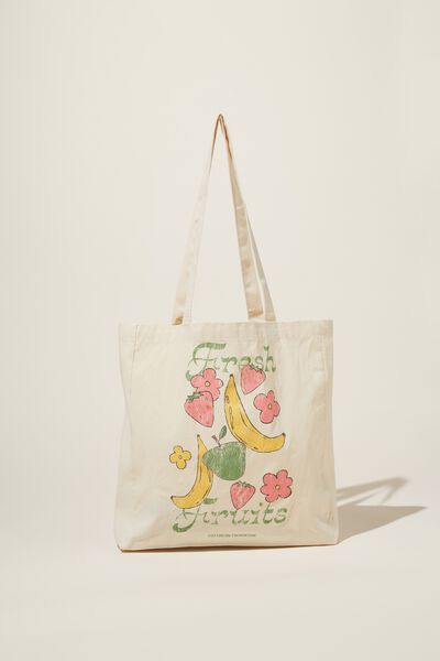 Foundation Body Organic Tote Bag, FRESH FRUITS