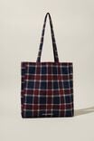Foundation Adults Recycled Tote Bag, CHARLOTTE WINTER CHECK - alternate image 2