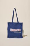 Foundation Adults Recycled Tote Bag, FOUNDATION WASHED PURPLE - alternate image 1